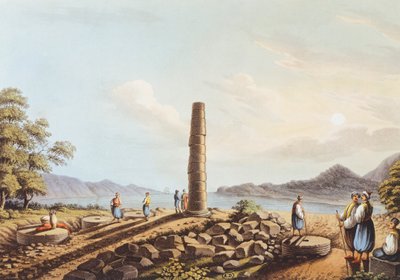 The Remains of the Temple of Hera in Samos by Luigi Mayer
