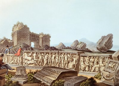 The Ruins of Ephesus in Turkey, Illustration by Luigi Mayer by Luigi Mayer