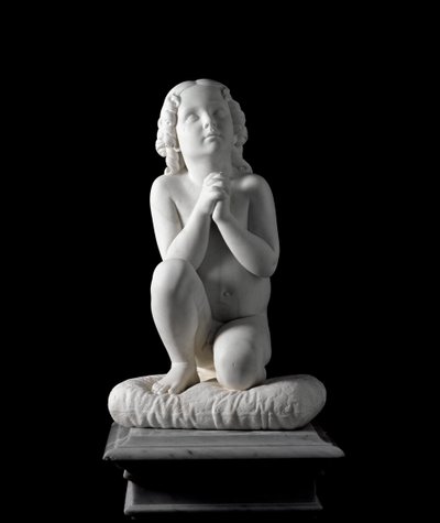 Little Boy in Prayer by Luigi Pampaloni