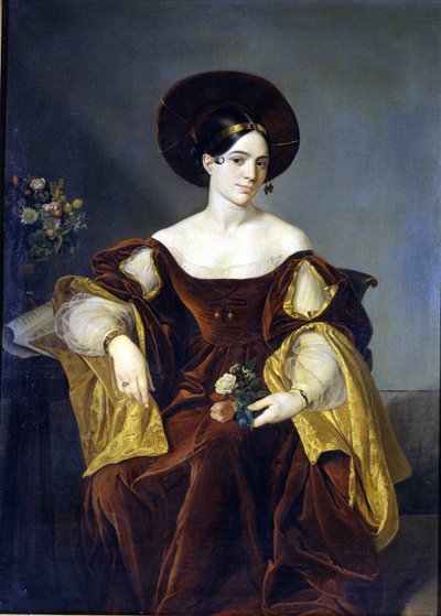 Maria de la Felicidad Malibran (1808-1836), Painting by Luigi Pedrazzi by Luigi Pedrazzi
