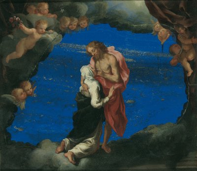 Saint Catherine at the Wound of Christ by Luigi Primo Gentile