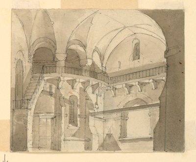 Stage Design, Interior of Prison by Luigi Ricci