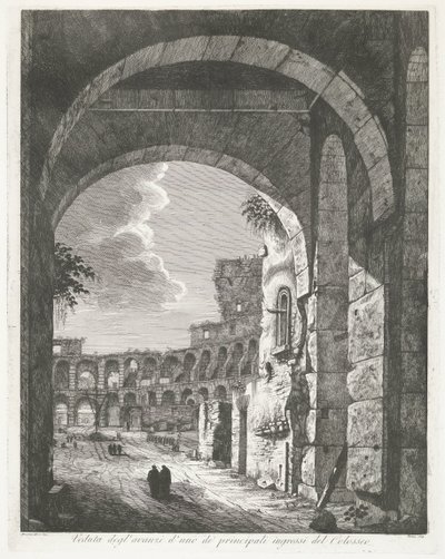The Colosseum in Rome by Luigi Rossini