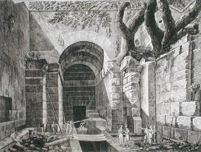 Roman remains at Castel Gandolfo, Lake Albano, from 