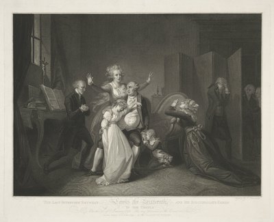 Last Meeting of Louis XVI and His Family by Luigi Schiavonetti