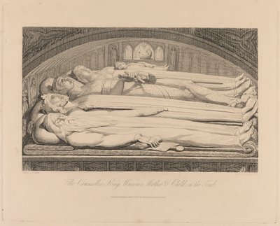 The Counsellor, King, Warrior, Mother & Child, in the Tomb by Luigi Schiavonetti