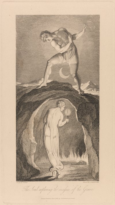 The Soul Exploring the Recesses of the Grave by Luigi Schiavonetti