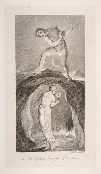 The Soul Exploring the Recesses of the Grave, from The Grave, a Poem by Robert Blair by Luigi Schiavonetti