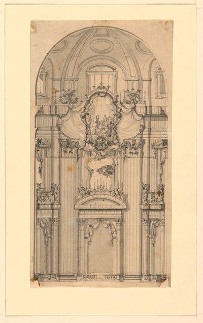 Elevation of a Wall Decoration for a Canonization Ceremony, St. Peter
