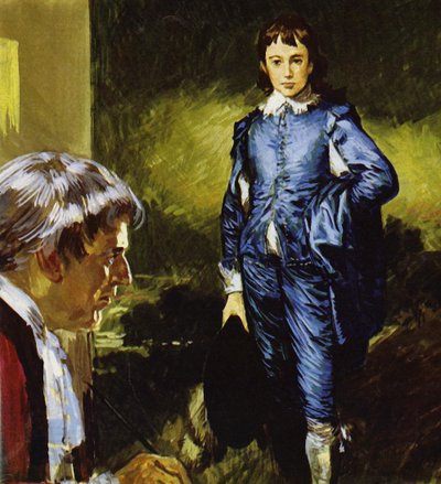 Gainsborough painting his famous portrait Blue Boy by Luis Arcas Brauner
