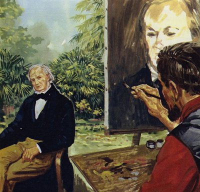 Renoir painting a portrait of Richard Wagner by Luis Arcas Brauner
