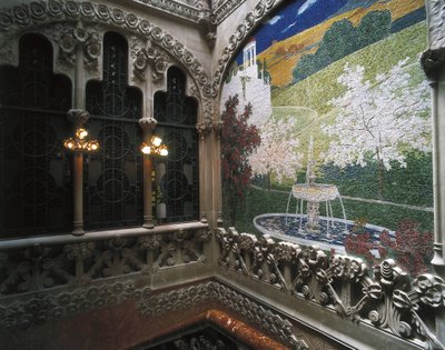 Mosaiques, Casa Nava (1901-1907), a Reus - DOMENECH I MONTANER, Lluis (1850-1923). Navas House. 1901-1907. SPAIN. Reus. Navas House. Interior Mosaic Decoration. Modernism. Architecture. by Luis Domenech i Montaner