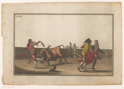 Bull Being Challenged with Banderillas (Collection of the Main Maneuvers in Bullfighting) by Luis Fernandez Noseret