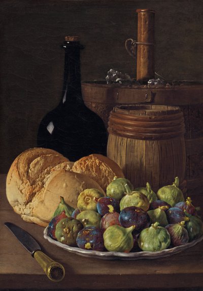 Still Life with Figs and Bread, c. 1770 by Luis Meléndez