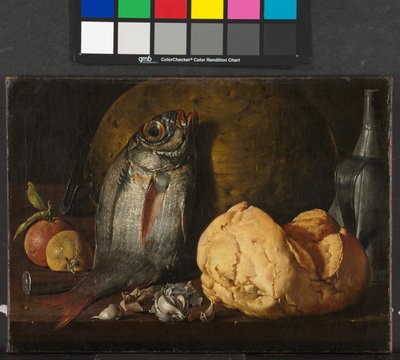 Still Life with Fish, Bread and Kettle, c.1772 by Luis Menendez or Melendez