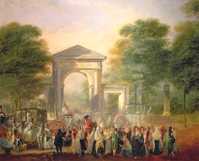 Avenue Before the Botanical Gardens in Madrid by Luis Paret y Alcazar