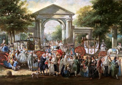 Party at the Botanic Garden by Luis Paret y Alcazar