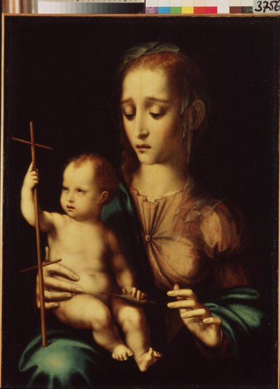Madonna and Child with a Distaff by Luis de Morales