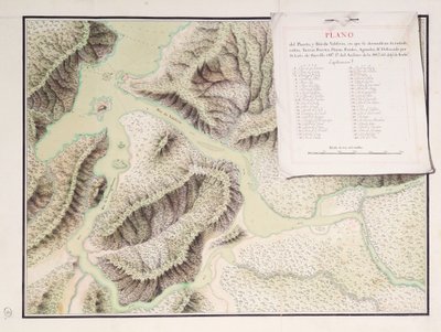 Chart of River Valdivia and Surroundings, Chile by Luis de Surville