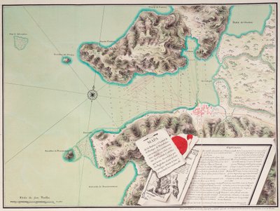 Map of the bay and city of S. Phelipe de Portobelo by Luis de Surville