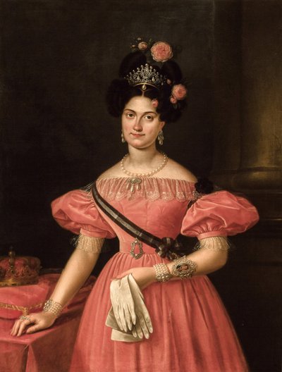 Portrait of Maria Christina of the Two Sicilies (1806-1878) by Luis de la Cruz y Rios