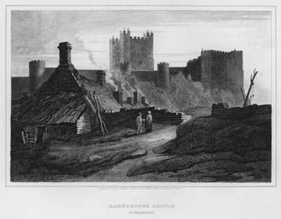 Bamborough Castle, Northumberland by Luke (after) Clennell
