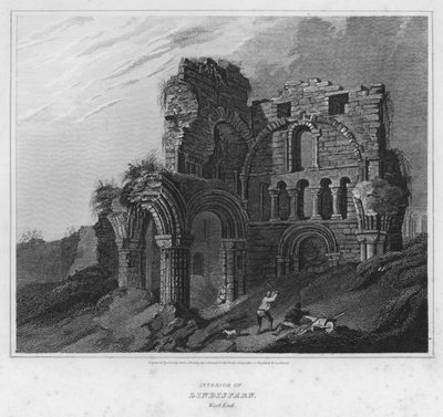Interior of Lindisfarn, West End by Luke (after) Clennell