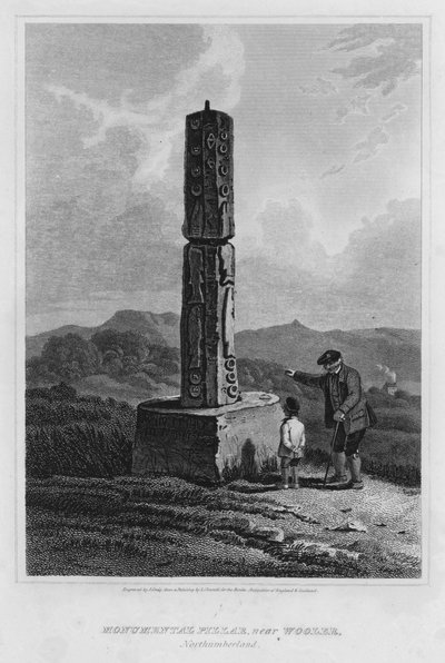 Monumental Pillar, Near Wooler, Northumberland by Luke (after) Clennell