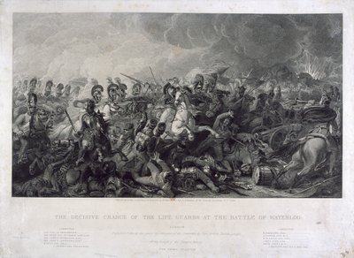 The Decisive Charge of the Life Guards at Waterloo by Luke (after) Clennell