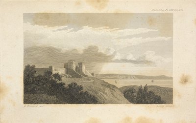 A Distant Shower Coming from Behind an Elevated Point of Land by Luke Howard