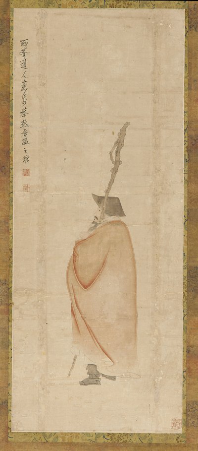 Standing man in a red coat, Qing dynasty, 18th century by Luo Ping