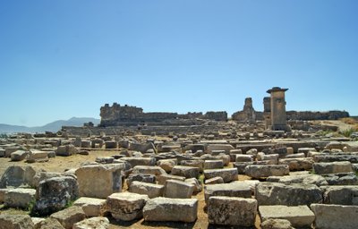 View of the Excavations from the Agora, Xanthos, Turkey by Lycian