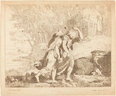 Two Fleeing Figures (Atlanta and Hippomenes?) by Lydia Bates