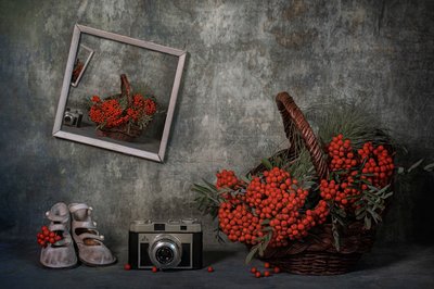Vintage Autumn Still Life by Lydia Jacobs