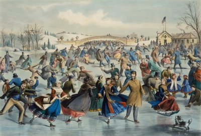 Central Park, Winter - The Skating Pond by Lyman Wetmore Atwater