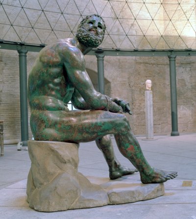 Boxer of Thermon, Hellenistic Bronze Statue by Lysippos