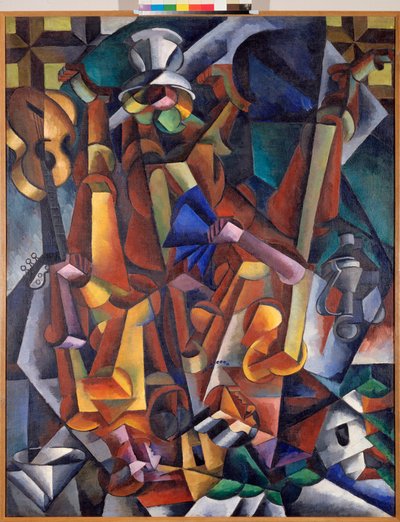 Composition with figures by Lyubov Sergeevna Popova