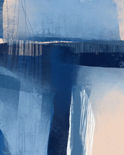 Deep Blue Abstraction by MANSI SAXENA