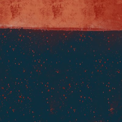 Deep Blue Rust Abstraction by MANSI SAXENA