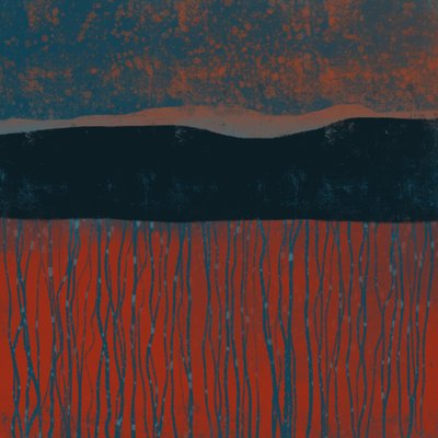 Moody Orange Field by MANSI SAXENA