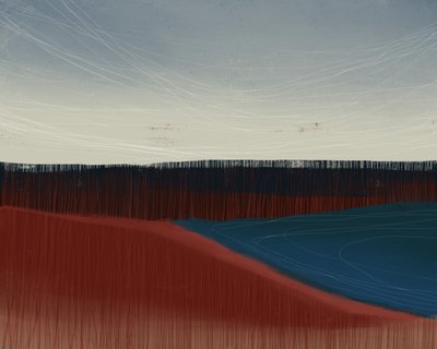 Textured Abstract Landscape by MANSI SAXENA