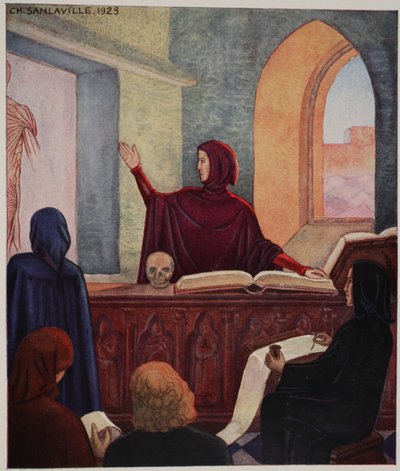 Henri de Mondeville teaching anatomy, University of Montpellier by M. Charles Sanlaville