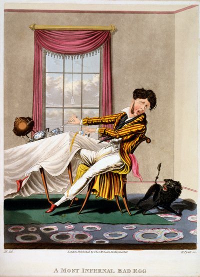A Most Infernal Bad Egg, print made by H Pyall by M. Egerton