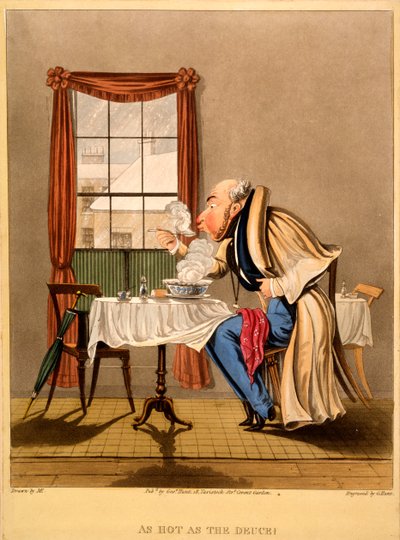 As Hot as the Deuce!, print made by George Hunt, 1827 by M. Egerton