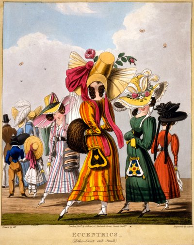 Eccentrics - Moths (Great and Small), print made by George Hunt by M. Egerton