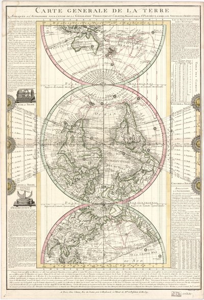 General Map of the Earth by M. Flecheux