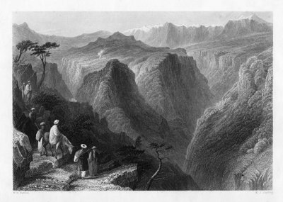 Mount Lebanon, Above the Valley of the Kedesha, or Holy Valley, Lebanon by M. J. Starling