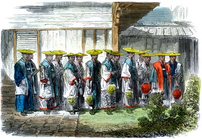 The Night Guard at Jeddo, Edo, Japan, 1864 by M. Jackson