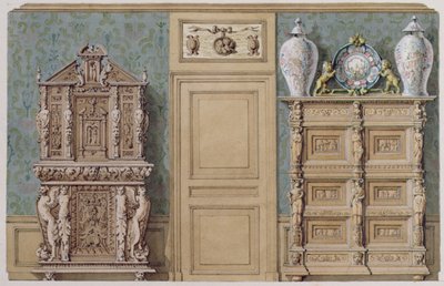 Furniture in the Dining Room at Rue Fortunee, House Bought by Balzac in 1847 by M. Santi