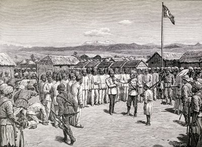 Sir Henry Morton Stanley Addressing Rebel Officers at Kavalli, 1890 by M. Schonberg